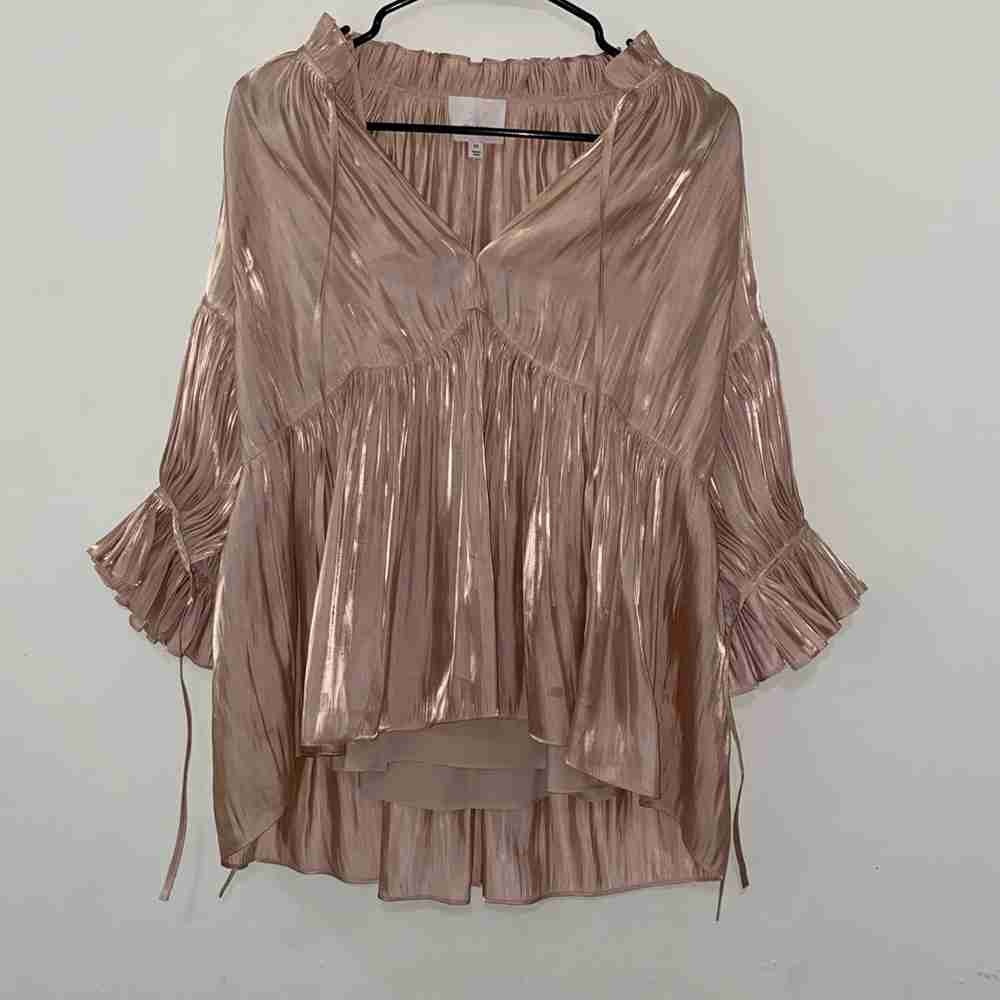 Cinq à Sept Shimmering Pink Blouse